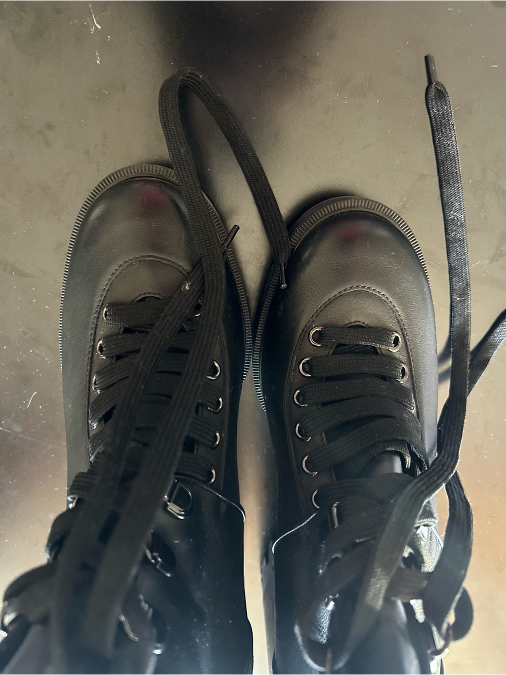 Christian Louboutin Macadamia 100 Buckled Leather Black Lace-Up Ankle Boots 41 - Picture 6 of 12